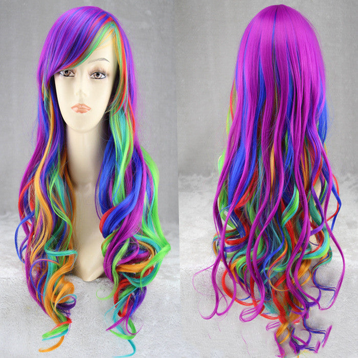 Colorful rainbow gradient hairstyle Colorful rainbow gradient hairstyle